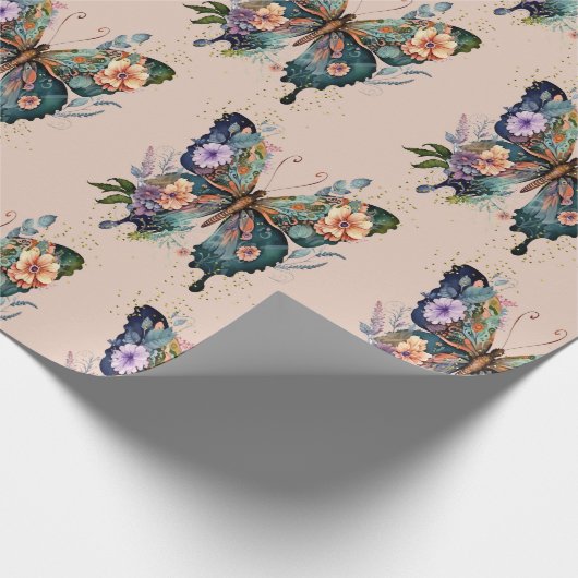 Vlinder & Bloemen Inpakpapier (Hoek)