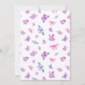 Vlinder Bloemen Meisje Baby shower Kaart (Achterkant)