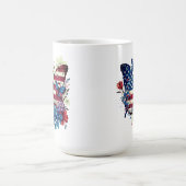 Vlinder, Bloemen, Onafhankelijkheidsdag Koffiemok (Center)