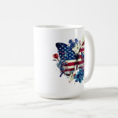 Vlinder, Bloemen, Onafhankelijkheidsdag Koffiemok (Voorkant rechts)
