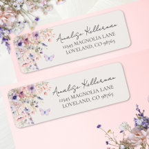 Vlinder Bloemen Retouradres