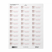 Vlinder Bloemen Retouradres Sticker (Full Sheet)