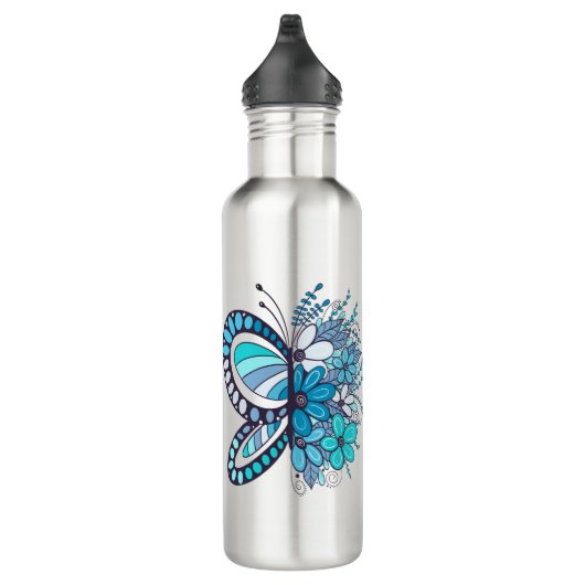 Vlinder Bloemen Roestvrij staal Waterfles Waterfles (Rechts)