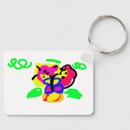Vlinder bloemen sleutelhanger