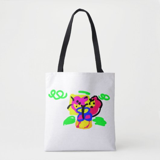 Vlinder bloemen tote bag (Voorkant)