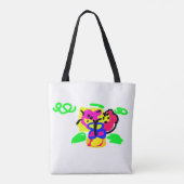 Vlinder bloemen tote bag (Achterkant)