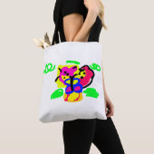 Vlinder bloemen tote bag (Dichtbij)