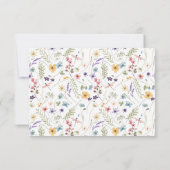 Vlinder Bloemen Tuin Bedankkaart (Achterkant)