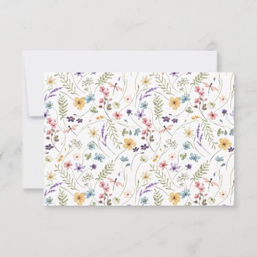 Vlinder Bloemen Tuin Bedankkaart (Achterkant)