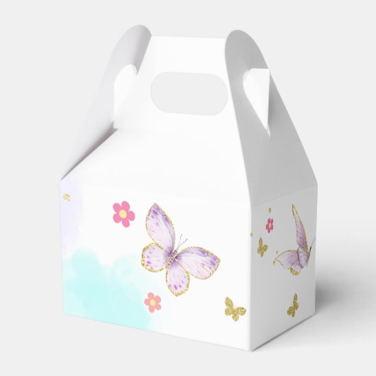 Vlinder Bloemen Verjaardag Favoriet Box Bedankdoosjes (Achterkant)