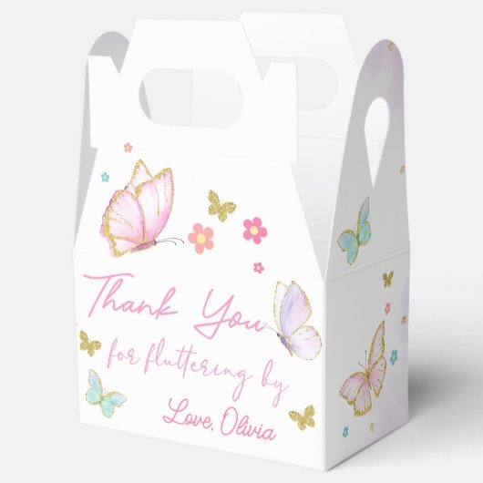 Vlinder Bloemen Verjaardag Favoriet Box Bedankdoosjes (Geopend)