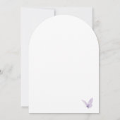 Vlinder Bloemen Wilde Bloemen Bruidsfeest Kaart (Achterkant)