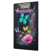 vlinder bloemengroen geel roze schattige leraar klembord (Links)