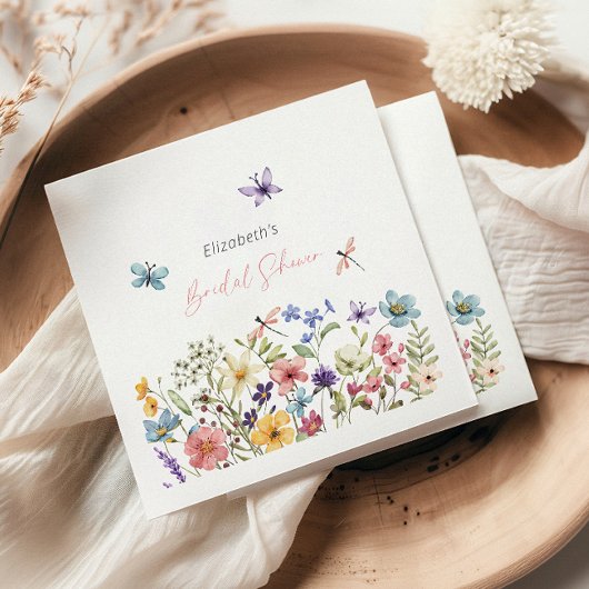 Vlinder Bloementuin Bruiloft Feest Servet