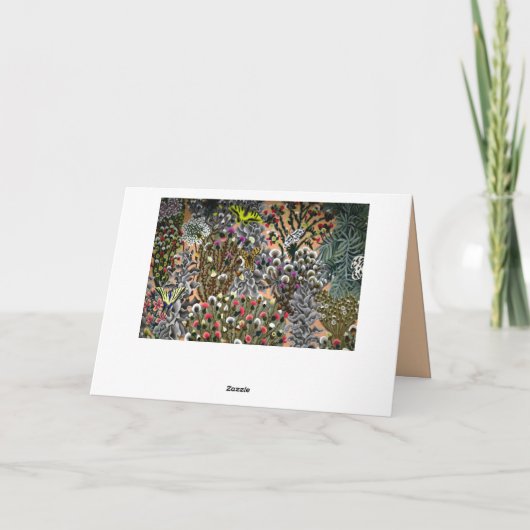 Vlinder bloementuin wilg  illustratie kaart (Achterkant)