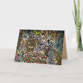 Vlinder bloementuin wilg illustratie kaart
