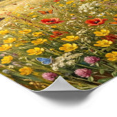 Vlinder Bloemenweide Cottage I Poster (Hoek)