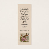 Vlinder  bloemig Elegant Bijbelvers Mini Visitekaartjes (Voorkant)