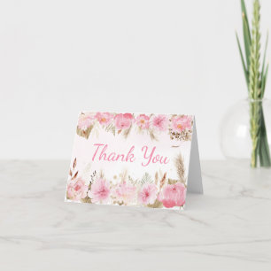 Vlinder Bloemige Baby Shower Bedankkaart