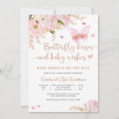 Vlinder Bloemige Baby Shower Uitnodiging (Voorkant)