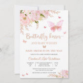 Vlinder Bloemige Baby Shower Uitnodiging (Voorkant)