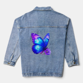 Vlinder Bloemige Denim Jas Jacket