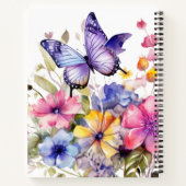 Vlinder bloempatroon notitieboek (Achterkant)
