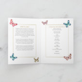 Vlinder Bloemrijke Uitvaart Order Of Service Programma (Binnen)