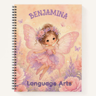 Vlinder Bloesem Fee Whimsical Bloem Meisje Notitieboek