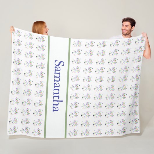 Vlinder Bloesems 60 x 80 Fleece Deken (In situ)