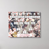 Vlinder bloesems foto stamboom canvas kunst (Voorkant)