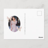 vlinder blush foto quinceanera dank u briefkaart (Achterkant)