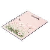 Vlinder Blush Roze Bloemen Notitieboek (Linkerzijde)