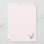 Vlinder Blush Roze Bloemige Bruidsdouche Kaart (Achterkant)