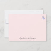 Vlinder Blush Roze Wilde Bloem Bedankkaart (Achterkant)