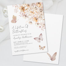 Vlinder Boho Wilde Bloemen Bruidsdiner