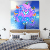 Vlinder Boom Opgespannen Canvasprint Canvas Afdruk (Insitu (Slaapkamer))