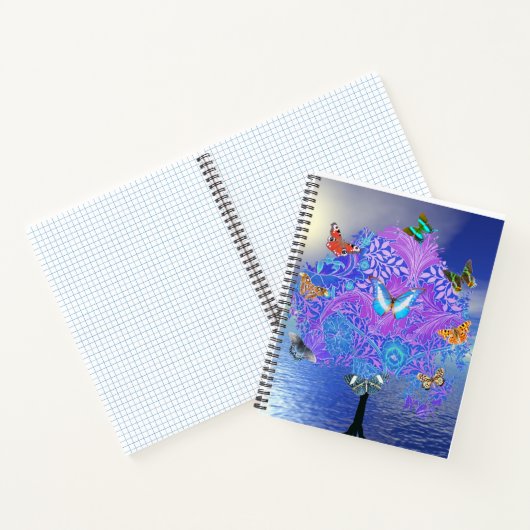 Vlinder Boom Spiraal Notebook Notitieboek (Binnen)