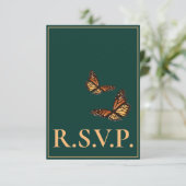 Vlinder Bos Groen QRC RSVP (Staand voorkant)