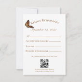 Vlinder Bos Groen QRC RSVP Kaartje (Achterkant)