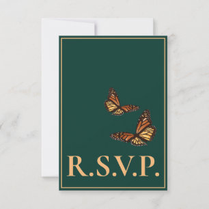 Vlinder Bos Groen QRC RSVP Kaartje