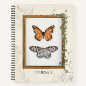  vlinder botanische bloem illustraties notitieboek (Voorkant)