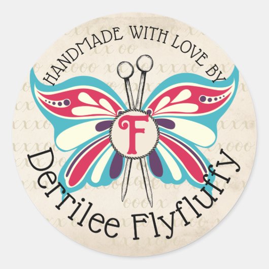 Vlinder breinaalden handgemaakt door stickers (Voorkant)