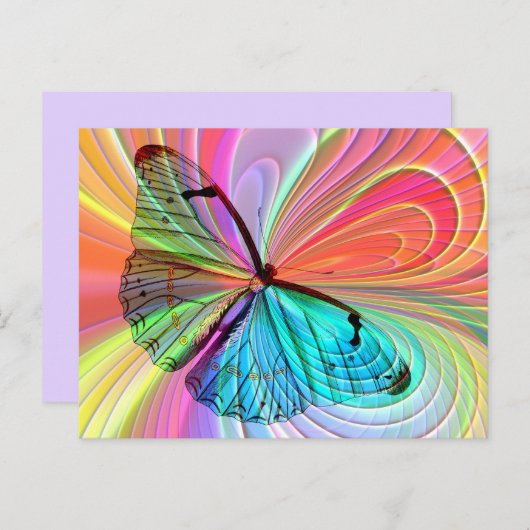 vlinder briefkaart (Voorkant / Achterkant)