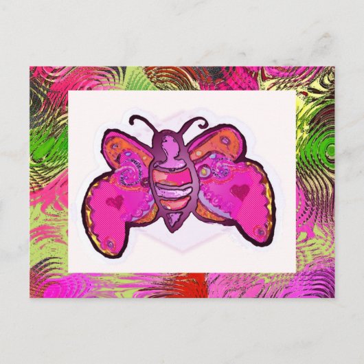 vlinder briefkaart (Voorkant)