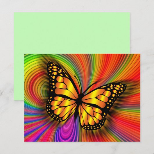 vlinder briefkaart (Voorkant / Achterkant)