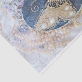 Vlinder Bruids Wit Goud Decoupage Tissuepapier (Detail)