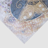 Vlinder Bruids Wit Goud Decoupage Tissuepapier (Detail)