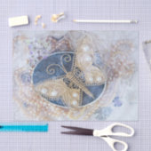 Vlinder Bruids Wit Goud Decoupage Tissuepapier (Craft)