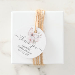 Vlinder Bruidsbruiloft Bloem Favor Tags Bedankjes Labels